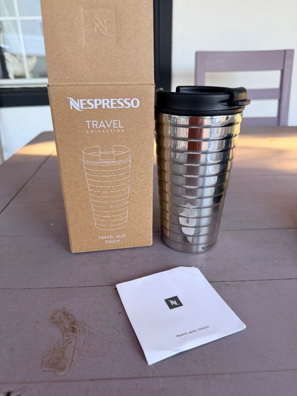 Nespresso Travel Tumbler in Stainless Steel NWT